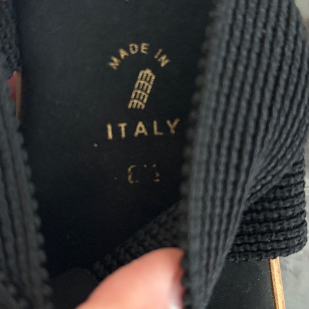 Contessa Italian Shoemakers Black Woven Wedge Sandals 8.5 - Picture 13 of 13